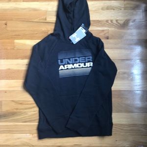 NWT Boys Under Armour black hoodie medium